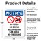 Signmission No Food Or Drink Allowed, 12 in W x Rectangle, Plastic OS-2PACK-NS-P-1218-V-14579 - alternate 6